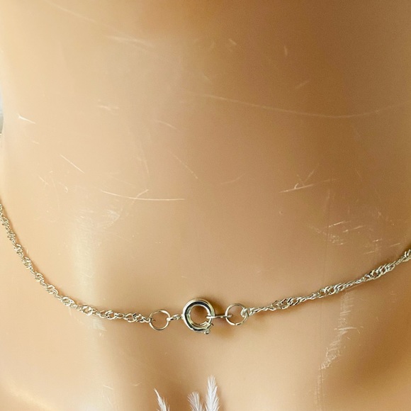 ✨❤️ lady heart Silver black stone pendant necklace fashion - Picture 5 of 5